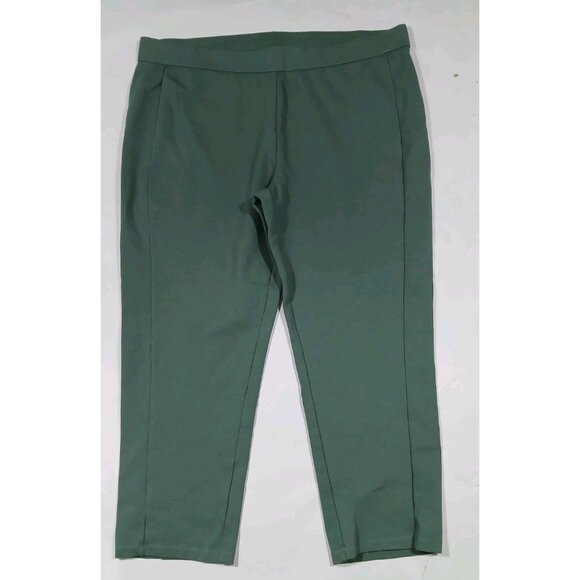 LOGO by Lori Goldstein Supreme Ponte High Twist Pull-On Pants - Picture 1 of 8